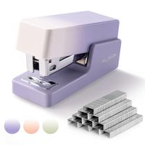 Grampeador Mini NUSIGN com capacidade para 25 folhas, roxo e branco Grampeador Mini NUSIGN com capacidade para 25 folhas, roxo e branco