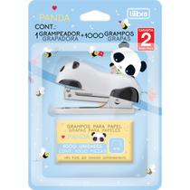 Grampeador Mini Panda 12 Folhas Com Extrator + 1000 Grampos - Tilibra