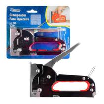 Grampeador para Tapeceiro Profissional Inclui 50 Grampos 4x11,3x0,7mm Aço Carbono Grampeador para Tapeceiro Profissional Inclui 50 Grampos 4x11,3x0,7mm Aço Carbono
