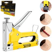 Grampeador Pinador Manual 3 Em 1 Pressão + 2000 Grampos 8Mm Grampeador Pinador Manual 3 Em 1 Pressão + 2000 Grampos 8Mm