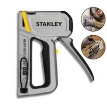 Grampeador Pinador Profissional 2 Em 1 Stanley Tapeceiro Madeira Estofado Forro Sofá Pistola Manual
