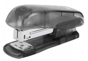 Grampeador Plástico Para 20 Folhas Preto Transparente G152 Tilibra