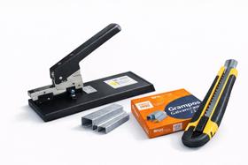 Grampeador Profissional 100 Folhas+ Grampos 23/10 + Estilete