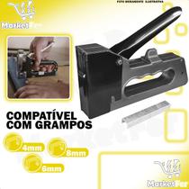 Grampeador Profissional Alta Pressão Tapeçaria Estofamento com 1000 Grampos 8 mm Inclusos Grampeador Profissional Alta Pressão Tapeçaria Estofamento com 1000 Grampos 8 mm Inclusos
