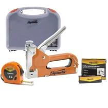 Grampeador Sparta para Fixação de Forros e Revestimentos Kit Trena 2m e Grampos 53 Profissional
