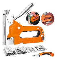 Grampeador Tapeceiro Profissional 3 Em 1 + 300 Grampos