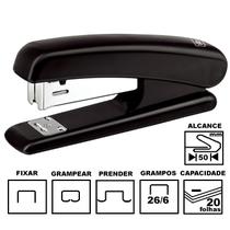 Grampeador Tilibra G102 Preto Plástico 12cm 26/6 Ou 24/6 Até 20 Folhas Ref: 211338 Grampeador Tilibra G102 Preto Plástico 12cm 26/6 Ou 24/6 Até 20 Folhas Ref: 211338