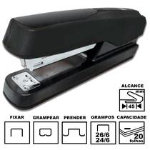 Grampeador Tilibra G122 Preto Plástico 12cm 26/6 Ou 24/6 Até 20 Folhas Ref: 245267 Grampeador Tilibra G122 Preto Plástico 12cm 26/6 Ou 24/6 Até 20 Folhas Ref: 245267
