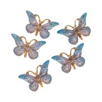 Grampinhos De Cabelo Em Forma De Borboleta Com Gradiente Fofo Para Meninas, 5PCS, Acessórios De