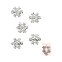 Grampinhos De Cabelo Em Forma De Floco De Neve Com Diamantes 5/8/10/16 PCS Clipe De Franja De Metal