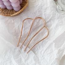 Grampinhos De Cabelo Simples De Metal Coreano Em Cores Sólidas Elegantes Acessórios Para Mulheres E Grampinhos De Cabelo Simples De Metal Coreano Em Cores Sólidas Elegantes Acessórios Para Mulheres E