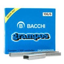 Grampo 106/6 galvanizado com 2500 unidades - bacchi