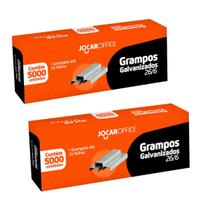 Grampo 26/6 c/5000 jocar office galvanizado com 02 unidades Grampo 26/6 c/5000 jocar office galvanizado com 02 unidades