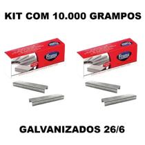 Grampo 26/6 galvanizado frama kit 10.000 grampos resistente