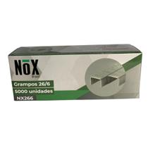 Grampo 26/6 Nox Brasil 5000 Unidades Caixa ou Kit - Capacidade 25 folhas