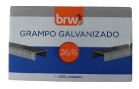 Grampo Brw 26/6 galvanizado com 1000 grampos
