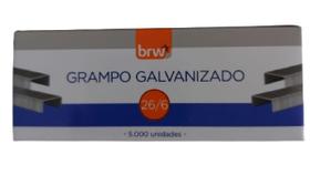 Grampo Brw 26/6 galvanizado com 5000 grampos Grampo Brw 26/6 galvanizado com 5000 grampos