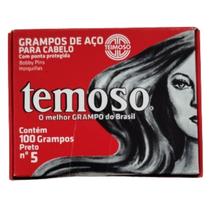 Grampo De Aço Para Cabelos Nº 5 Preto 100Un - Teimoso