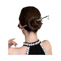 Grampo De Cabelo Estilo Chinês Retrô Feminino, Grampo De Cabelo Com Strass De Rubi Embutido,