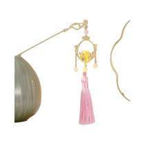 Grampo De Cabelo Flor De Lótus Luminosa Para Mulheres, Acessório De Cabelo Vintage Estilo Chinês Com