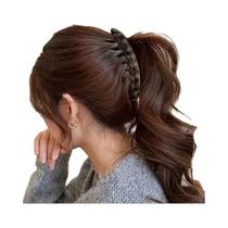 Grampo De Cabelo Grande Feminino, Presilha Banana De Alto Volume Com Pente Traseiro, Acessório Para Grampo De Cabelo Grande Feminino, Presilha Banana De Alto Volume Com Pente Traseiro, Acessório Para