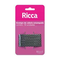 Grampo de Cabelo Style Poir 10 Unidades Metal Ricca - Belliz company