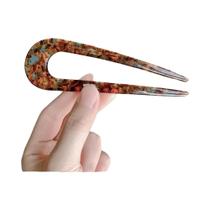 Grampo De Cabelo Vintage Em Formato De U De Acetato Para Mulheres, Ferramenta Retrô Para Penteados,