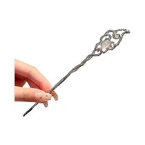 Grampo De Cabelo Vintage Em Liga De Pedra Da Lua, Acessórios De Cabelo Chineses Exquisitos Para