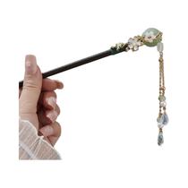 Grampo De Cabelo Vintage Estilo Chinês Com Franjas De Flor De Pêssego Para Mulheres Acessórios