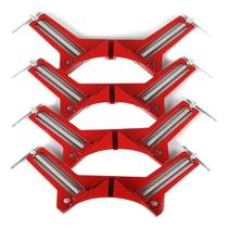 Grampo de Canto 90 para Marcenaria Conjunto com 4 Sargentos Ajustáveis