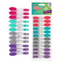 Grampo De Roupa Emborrachado Kit 24 Pregador Resistente