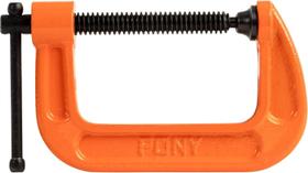Grampo em C PONY 2630, abertura de 7,6 cm, resistente, laranja