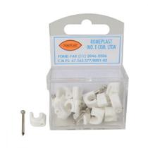 Grampo Fixa Fio Romeplast 06Mm Branco Com 20 Pecas Grampo Fixa Fio Romeplast 06Mm Branco Com 20 Pecas