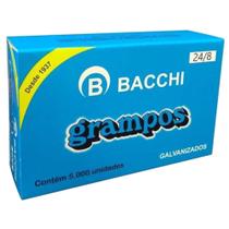 Grampo galvanizado 24/8 caixa com 5000 unidades - bacchi
