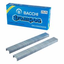 Grampo galvanizado 26/6 caixa com 5000 unidades - bacchi