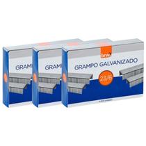 Grampo Galvanizado 26/6 Kit Com 3 Caixas Com 15.000 unidades BRW