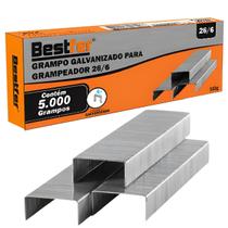 Grampo Galvanizado para Grampeador 26/06 de Aço Carbono 5000 unidades - Bestfer Grampo Galvanizado para Grampeador 26/06 de Aço Carbono 5000 unidades - Bestfer