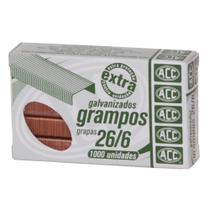 Grampo grampeador 26/6 cobreado 1000 un Acc Grampo grampeador 26/6 cobreado 1000 un Acc