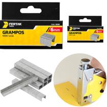 Grampo Grampeador Tapeceiro 6mm Com 3000 Grampos