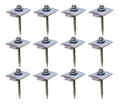 Grampo Intermediário Mid P/ Painel Solar Brocante - 12 Peças Grampo Intermediário Mid P/ Painel Solar Brocante - 12 Peças