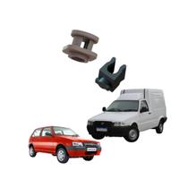 Grampo Kit de Sustentação da Vareta do Capô 1 Grampo Ponta Vareta e 1 Grampo Descanso Vareta Elba Fiorino Tempra Uno