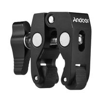 Grampo Metálico Andoer Com Furo Para Parafuso De 1/4 E 3/8 Polegadas, Super Clamp Antiderrapante