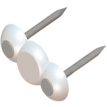 Grampo Miguelão Duplo Prego Aço Cartela 20 Unidades Branco Grampo Miguelão Duplo Prego Aço Cartela 20 Unidades Branco
