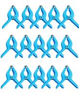 Grampo Multiuso com Mola 75mm Azul Resistente Prático Ideal para Fixação Artesanato Marcenaria e Reparos