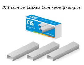 Grampo P/ Grampeador 26/6 Atacado Marca Cis Caixa c/ 20 Cxs