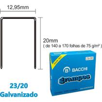 Grampo para Grampeador 23/20 AÇO 1000 Grampos - Bacchi