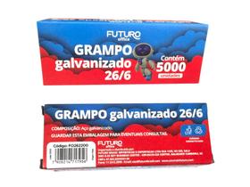 Grampo Para Grampeador 26/6 Galvanizado C/20.000 Grampos