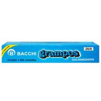 Grampo para grampeador galvanizado 26/6 com 1000 unidades Bacchi