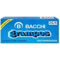 Grampo para grampeador galvanizado 26/6 com 5000 unidades Bacchi