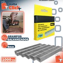 Grampo para Grampeador Tapeceiro 8mm Prata Alta Resistência Grampo para Grampeador Tapeceiro 8mm Prata Alta Resistência